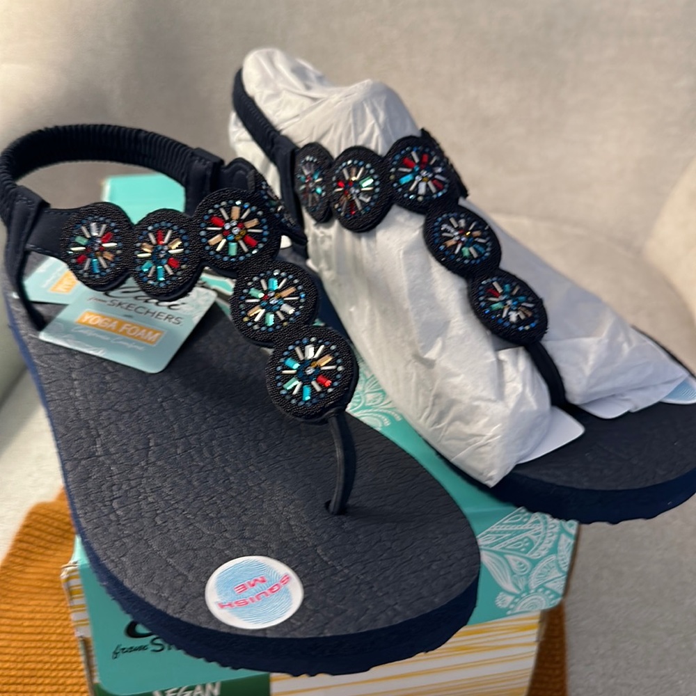 Skechers Navy Jewel Sandals